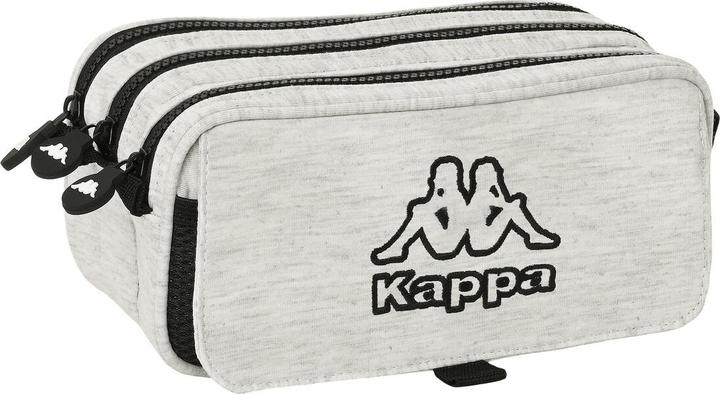 Actual product image Kappa Triple multipurpose pouch Grey knit Grey (21.5 x 10 x 8 cm)