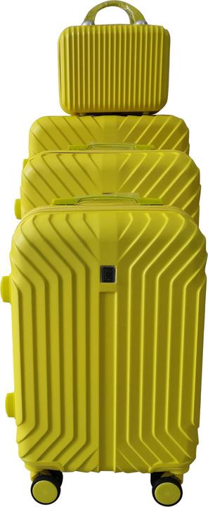 Produktbild NTK-Collection Hartschalenkoffer 4er-Set Mabell Gelb (115 l, Handgepäck (bis 50l), M (50 - 90l), L (90 - 115l), XL (ab 115l))