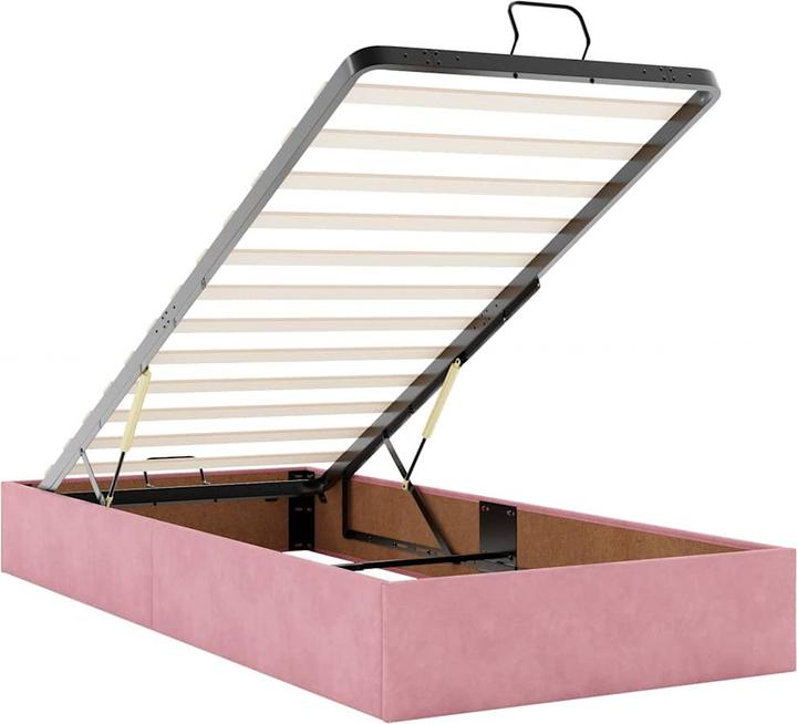 Produktbild VidaXL Ottoman-Bett mit Matratzen Rosa 200x200 cm Samt (200 x 200 cm)