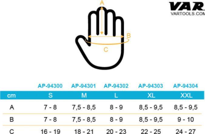 Actual product image VAR Mechanic gloves size M 1 pair (M)
