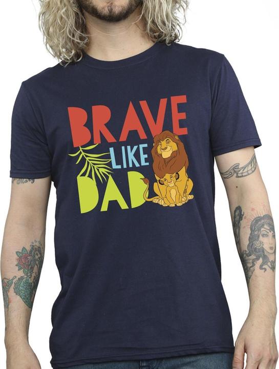 Actual product image Disney Mens The Lion King Brave Like Dad T-Shirt (4XL)