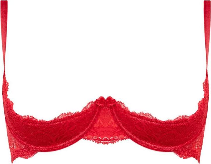 Image du produit Christine Le Duc Soutien-gorge à quart de bonnets en dentelle Marzia - Rouge (XXL, Une unité par pack)
