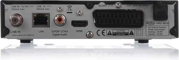 Actual product image Xoro HRS 8659 (DVB-S2)