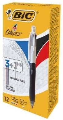 Produktbild Bic 4 Colours 3+1 HB (Grau, Weiss, 1 x)