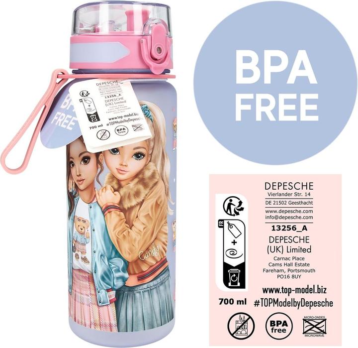 Image du produit Magni Depesche TOPModel Gourde TEAM TEDDY bleu rose 700ml (0.70 l)