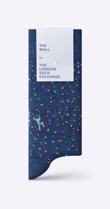 Immagine prodotto The London Sock Exchange Calzini da uomo in cotone - Parete da arrampicata blu (41 - 47)