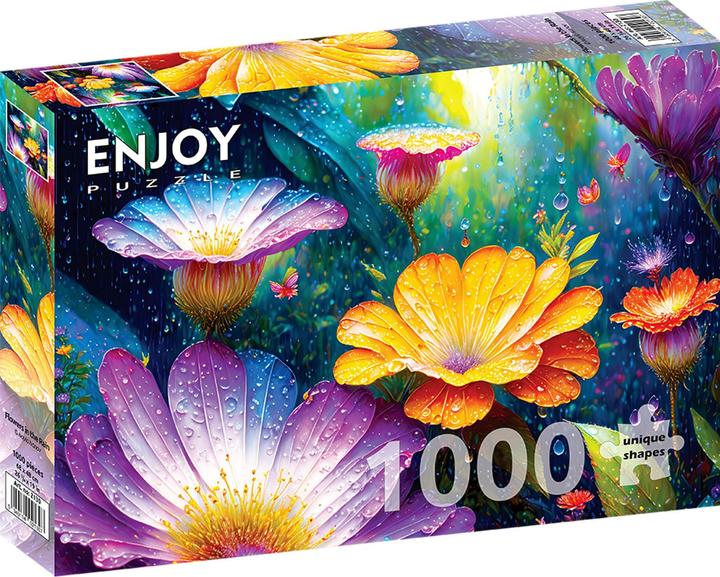 Actual product image Enjoy Puzzle Puzzle 1000 pieces - Flowers in the Rain (1000 pieces)