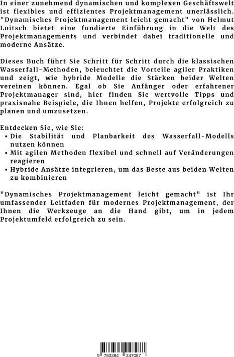 Actual product image Dynamisches Projektmanagement leicht gemacht (German, Helmut Loitsch, 2024)