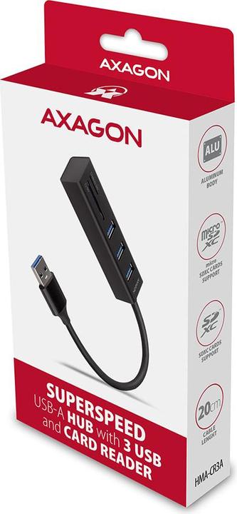 Image du produit Axagon Hma-Cr3a (USB-C, 3 Ports)