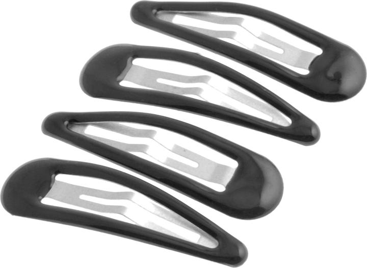 DailyGo Haarspange Click Clack mit epoxy 5 cm, schwarz (4 Stk.)