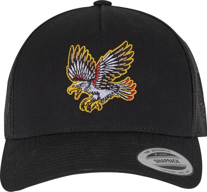 Produktbild Mister Tee MisterTee Bravery Eagle Trucker Cap 5-Panel Retro Trucker Cap - 180755 (One Size)