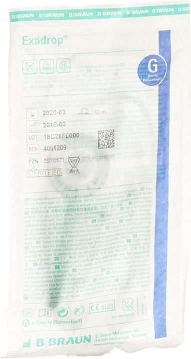 Actual product image B.Braun EXADROP precision drop regulator 150cm