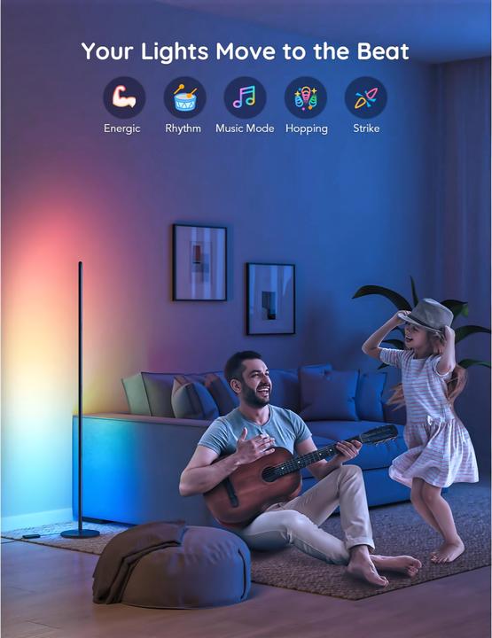 Image du produit Govee Lampadaire Smart Corner, RGBICW (1000 lm)