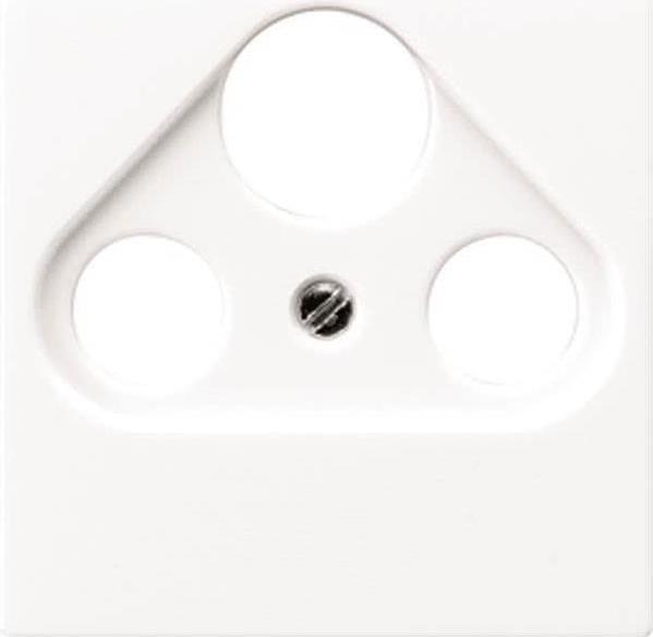 Actual product image JUNG Cover for TV, radio and SAT socket outlet AS 500 Alpine white A561PLSATWW (Plug socket)