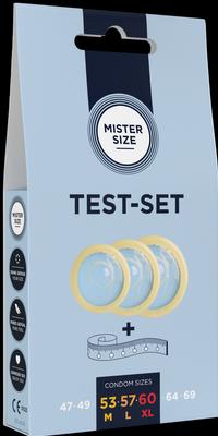 Produktbild Mister Size Pure Feel Test Set - Condoms 53, 57, 60 mm - 3 Pieces - ES/PT/EN (3 Stk.)