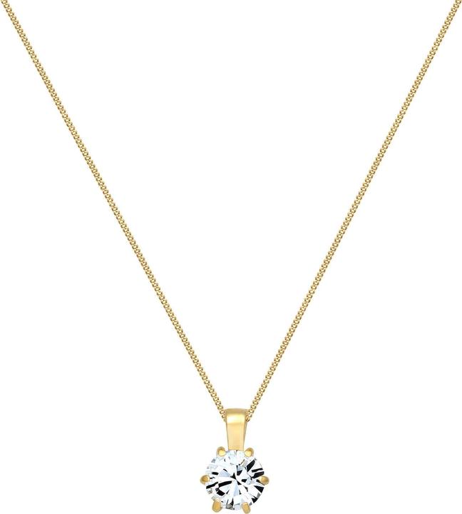 Produktbild Elli Halskette Panzerkette Basic Kristalle 925 Silber (Glaskristall, 925er Sterling Silber)