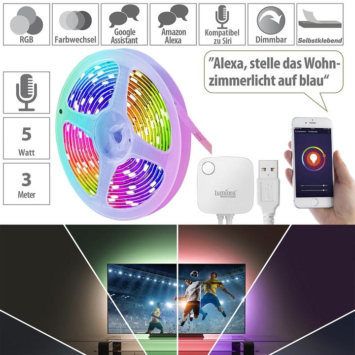 Immagine prodotto Luminea Strisce LED (RGB, 300 cm, Interno)