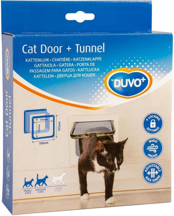 Actual product image EBI Cat flap + tunnel (Magnetic cat flap)