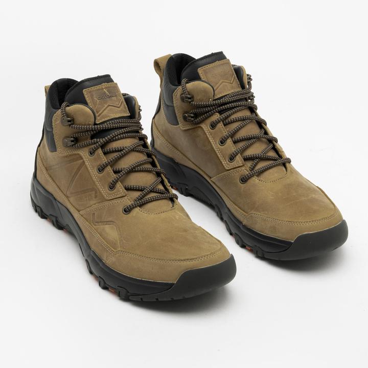 Produktbild Quechua Wanderschuhe Herren Leder wasserdicht - NH500 halbhoch beige (45)