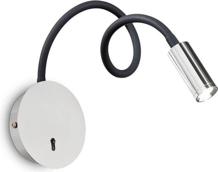 Ideal lux Applique murale FOCUS LED 3,5W ⌀85mm chrome blanc chaud 203188 (280 lm)
