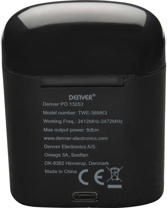Actual product image Denver TWE-36BLACKMK3 (3 h, Wireless)