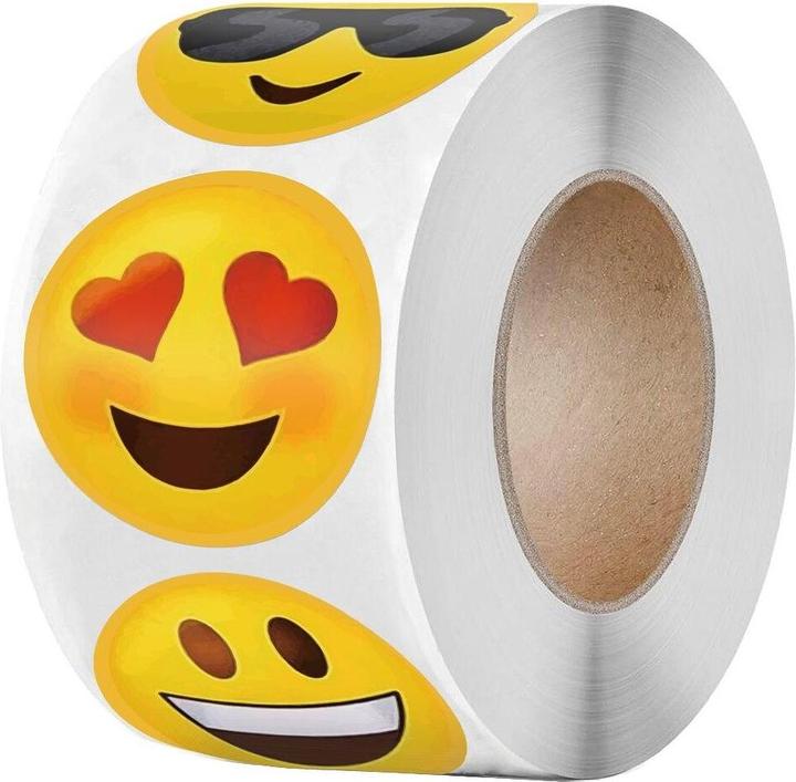 Actual product image JTI Stickers - Smileys - 500 pieces - roll