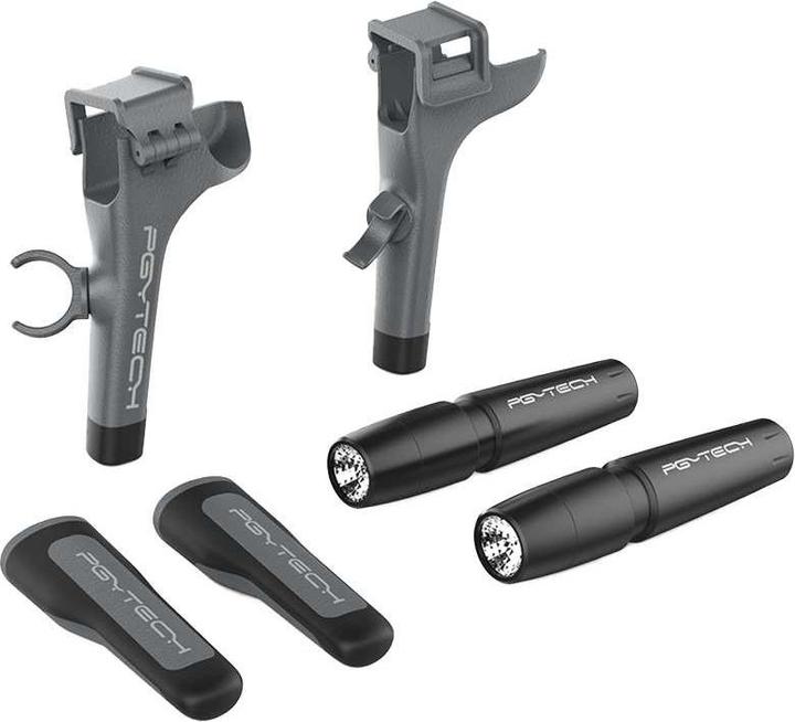Pgytech Landegestell-Erweiterung und Dual-LED-Scheinwerfer (Drohnen Landegestell, DJI Mavic 2)