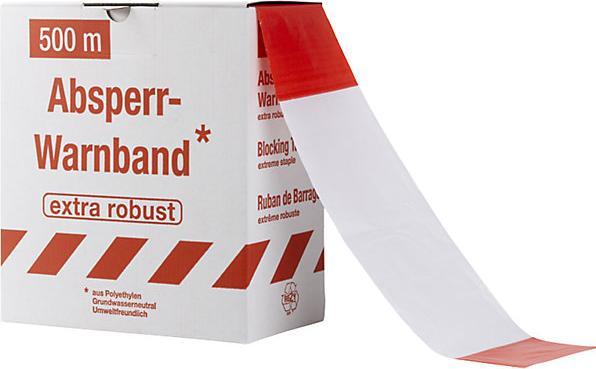 Immagine prodotto kaiserkraft Nastro segnaletico, robusto, rosso / bianco, a partire da 2 pz..