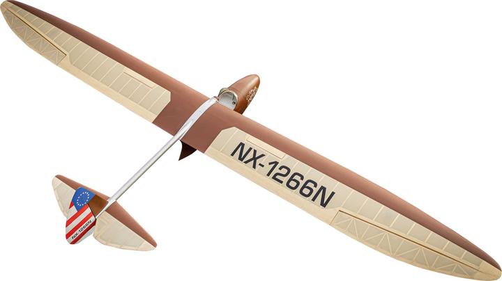 Actual product image Planet-Hobby Bowlus Baby BA-100 Albatross wooden kit vintage glider model, albatross (Glider)