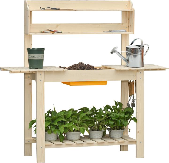 Immagine prodotto Outsunny Tavolo da piantagione con piano di lavoro regolabile (100 cm)