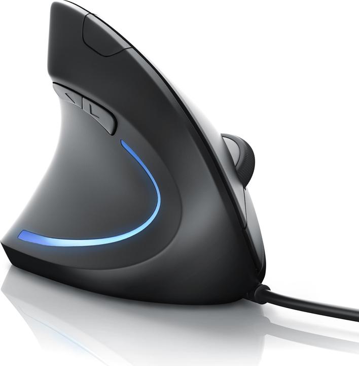 CSL ergonomische Maus, kabelgebunden, optische Vertikale Linkshänder Mouse, gegen Mausarm/Tennisarm (Kabelgebunden)
