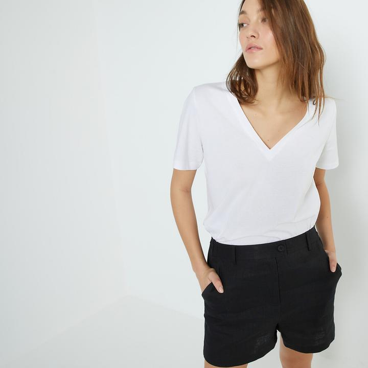 Produktbild La Redoute Collections T-Shirt mit V-Ausschnitt (XXL)