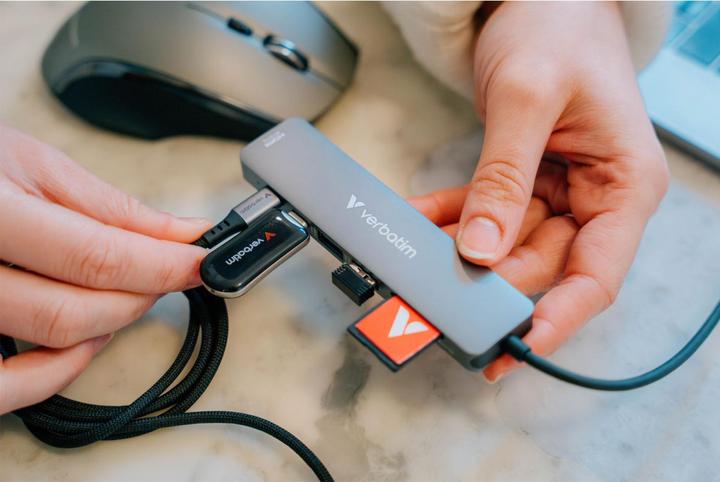 Image du produit Verbatim Plectra Black 64GB USB-C Flash Drive 30224 (64 Go, USB-C)