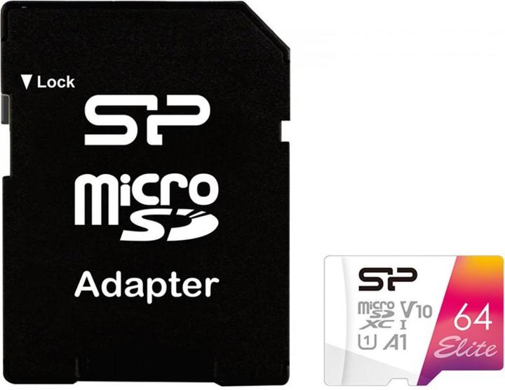 Immagine prodotto Silicon Power Scheda di memoria Elite Micro SDXC 64GB UHS-I A1 V10 (64 GB, microSDXC, U1, UHS-I)