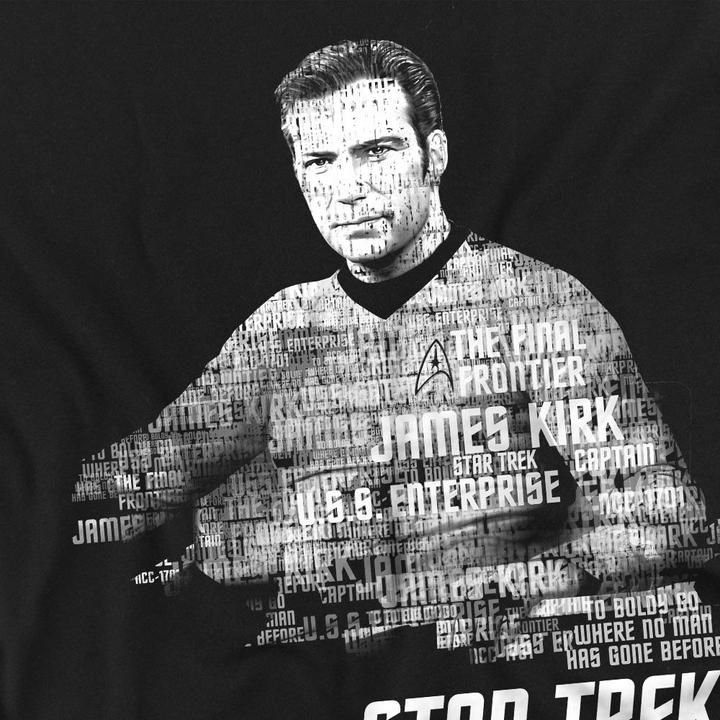 Actual product image Mens Words Captain Kirk T-Shirt (4XL)