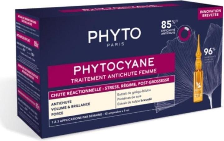 Actual product image Phyto Phytocyans Reactive Hair Loss 12x5ml (5 ml)