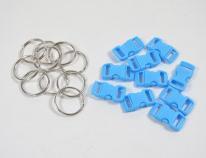 Kögler Paracord Zubehör Set, 10 Verschlüsse, 10 Schlüssel
