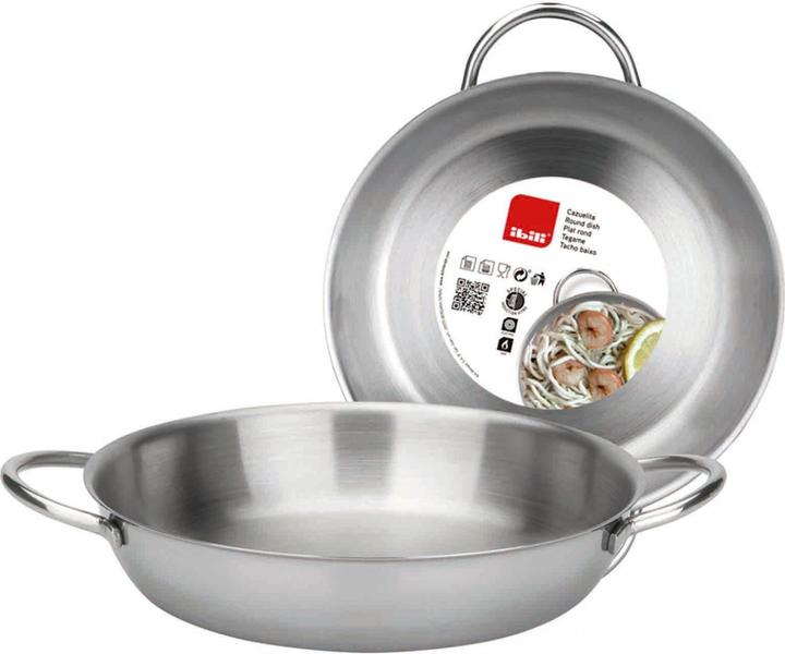 Produktbild Ibili Bratpfanne mit zwei Griffen Edelstahl Prisma 14 cm Ideal für kleine Portionen, rostfrei und elegant (14 cm, Bratpfanne, Edelstahl)