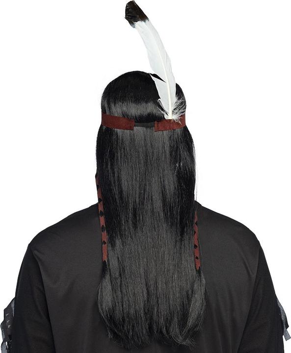 Actual product image Boland Indian Wig: With Headband And Feather