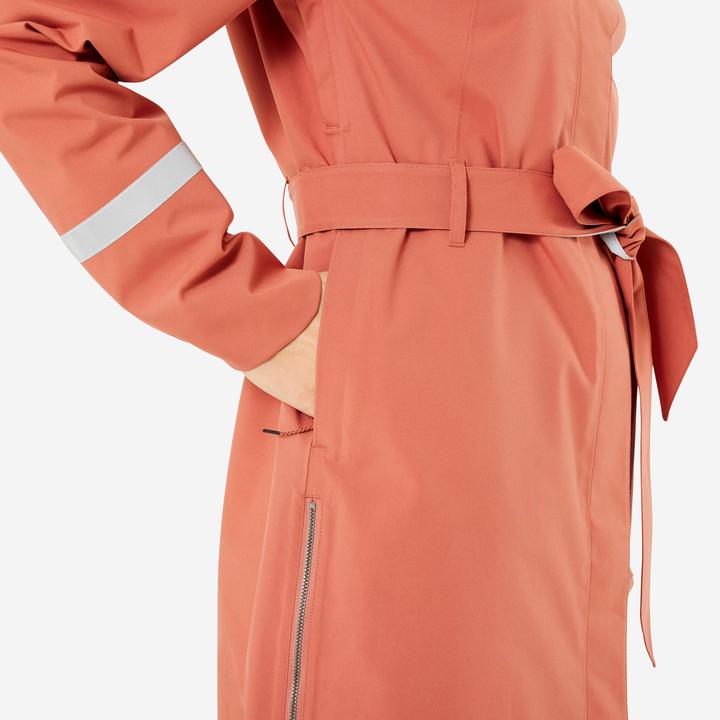 Image du produit Btwin Regentrenchcoat City 940 imperméable femme terracotta (M)