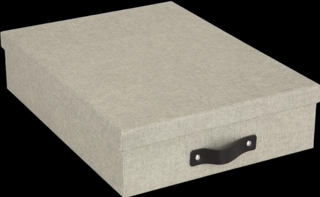 Immagine prodotto Bigso Box Lino copertura Oskar Lino natura (26 x 35 x 8,5 cm)