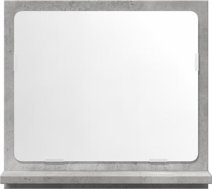 Produktbild VidaXL Badspiegel Wandspiegel Badezimmerspiegel Spiegel mit Ablage Betongrau (40 x 37 cm)