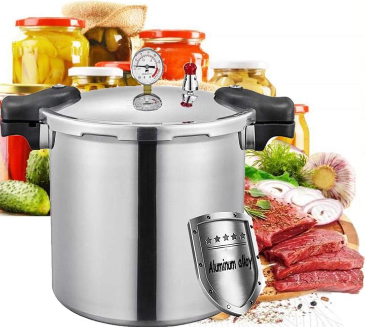Actual product image Ghkwxue Pressure Cooker Silver 25L