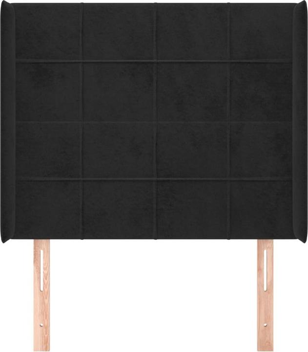 Produktbild VidaXL Kopfteil mit Ohren Schwarz 103x16x118/128 cm Samt,Farbe (103 x 16 x 128 cm)