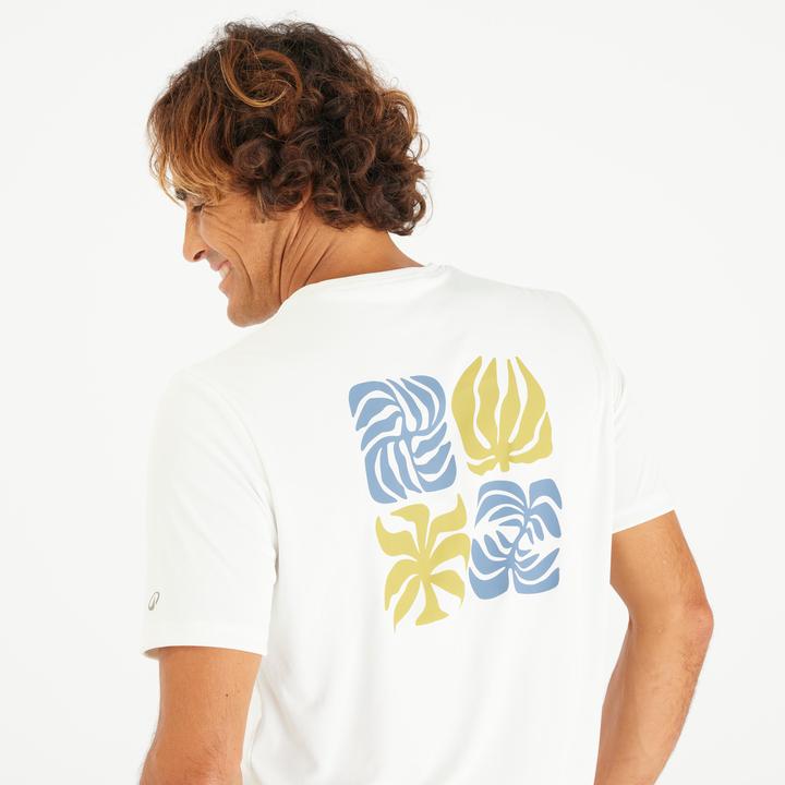 Produktbild Olaian UV-Shirt Surfen Herren UV-Schutz UPF50+ Whiteflower weiss (XL)