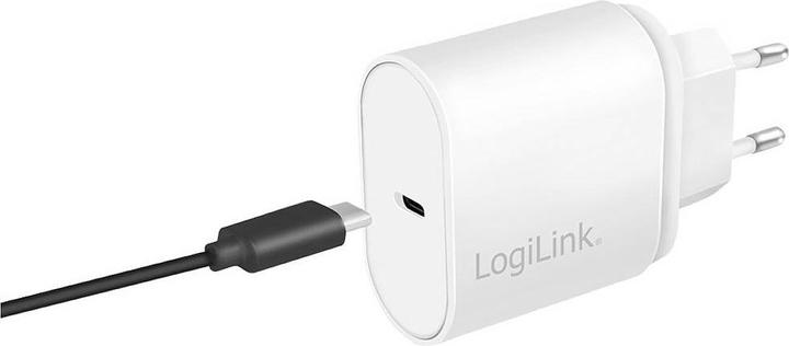 Produktbild LogiLink PA0261 USB Wall Charger 1 Port, 1x USB-CF, 20W, w/PD, white (20 W)