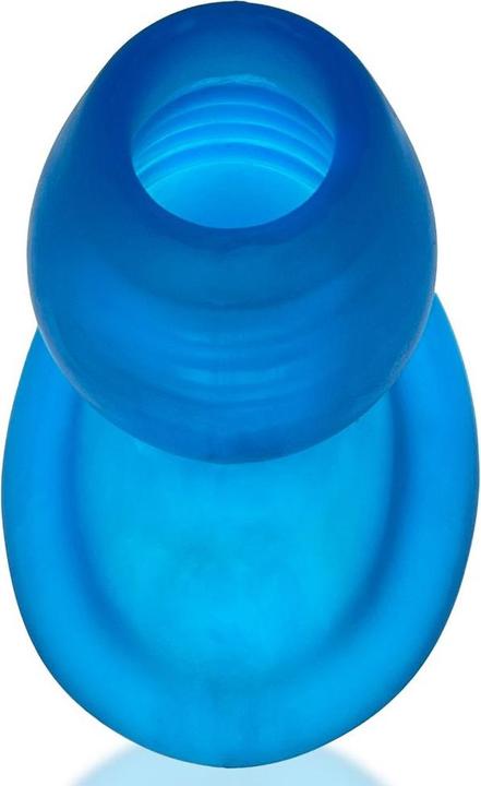 Actual product image Oxballs Glowhole-1 Hollow Buttplug with Led Insert Blue Morph Small