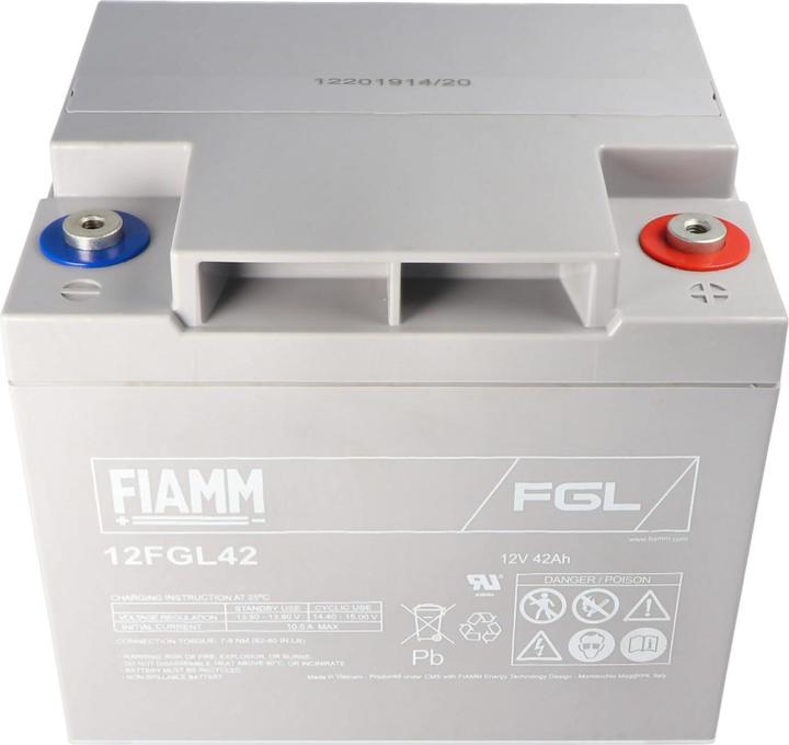 Produktbild Fiamm Akku 12FGL42 C20 M6 Schraubanschluss Abmessungen 197 x 165 x 170mm (12 V, 42 Ah)