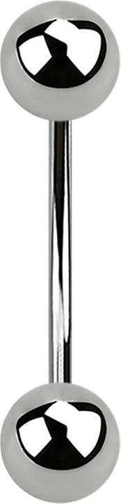 Immagine prodotto Star Piercing Micro Banana argento con due palline (Titanio G23)