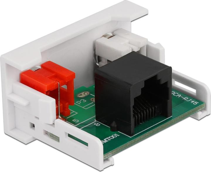 Image du produit Delock Module Easy 45 2 x RCA femelle vers RJ45 femelle 22,5 x 45 mm (Adaptateur jack)